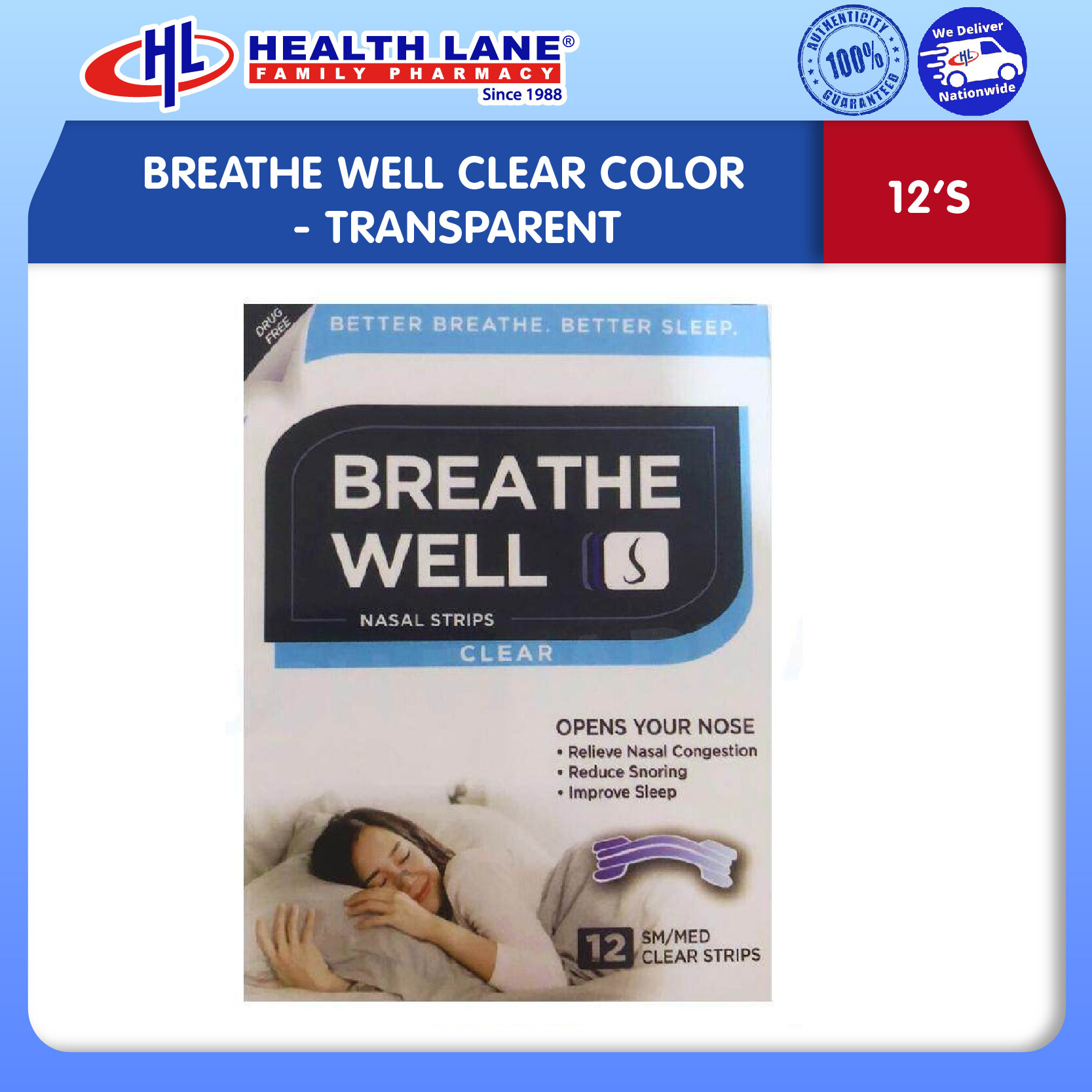 BREATHE WELL CLEAR COLOR (12'S) - TRANSPARENT 